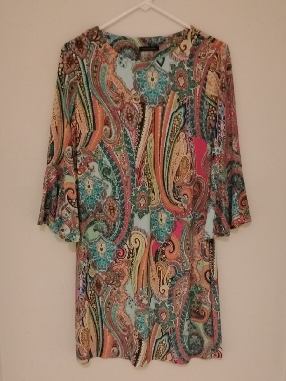 Tommy Hilfiger Boho Paisley Bell Sleeve Dress Size 4